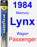 Passenger Wiper Blade for 1984 Mercury Lynx - Hybrid