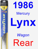 Rear Wiper Blade for 1986 Mercury Lynx - Hybrid