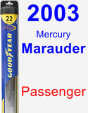 Passenger Wiper Blade for 2003 Mercury Marauder - Hybrid