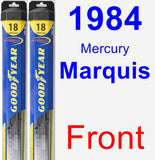 Front Wiper Blade Pack for 1984 Mercury Marquis - Hybrid