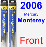 Front Wiper Blade Pack for 2006 Mercury Monterey - Hybrid