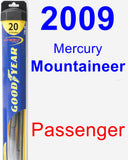 Passenger Wiper Blade for 2009 Mercury Mountaineer - Hybrid