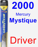 Driver Wiper Blade for 2000 Mercury Mystique - Hybrid