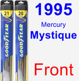 Front Wiper Blade Pack for 1995 Mercury Mystique - Hybrid