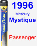 Passenger Wiper Blade for 1996 Mercury Mystique - Hybrid