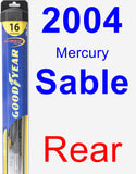 Rear Wiper Blade for 2004 Mercury Sable - Hybrid