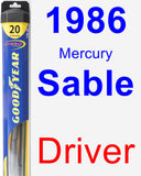 Driver Wiper Blade for 1986 Mercury Sable - Hybrid