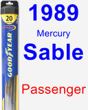 Passenger Wiper Blade for 1989 Mercury Sable - Hybrid