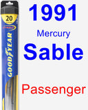 Passenger Wiper Blade for 1991 Mercury Sable - Hybrid