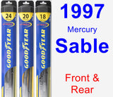 Front & Rear Wiper Blade Pack for 1997 Mercury Sable - Hybrid