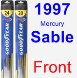 Front Wiper Blade Pack for 1997 Mercury Sable - Hybrid