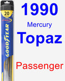 Passenger Wiper Blade for 1990 Mercury Topaz - Hybrid