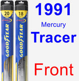 Front Wiper Blade Pack for 1991 Mercury Tracer - Hybrid