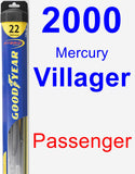 Passenger Wiper Blade for 2000 Mercury Villager - Hybrid