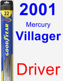 Driver Wiper Blade for 2001 Mercury Villager - Hybrid