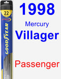 Passenger Wiper Blade for 1998 Mercury Villager - Hybrid