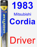 Driver Wiper Blade for 1983 Mitsubishi Cordia - Hybrid