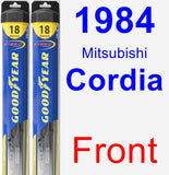 Front Wiper Blade Pack for 1984 Mitsubishi Cordia - Hybrid