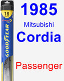 Passenger Wiper Blade for 1985 Mitsubishi Cordia - Hybrid