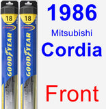 Front Wiper Blade Pack for 1986 Mitsubishi Cordia - Hybrid