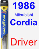 Driver Wiper Blade for 1986 Mitsubishi Cordia - Hybrid