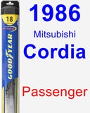 Passenger Wiper Blade for 1986 Mitsubishi Cordia - Hybrid