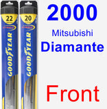 Front Wiper Blade Pack for 2000 Mitsubishi Diamante - Hybrid