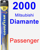 Passenger Wiper Blade for 2000 Mitsubishi Diamante - Hybrid