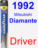 Driver Wiper Blade for 1992 Mitsubishi Diamante - Hybrid