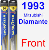 Front Wiper Blade Pack for 1993 Mitsubishi Diamante - Hybrid