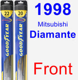 Front Wiper Blade Pack for 1998 Mitsubishi Diamante - Hybrid