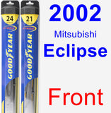 Front Wiper Blade Pack for 2002 Mitsubishi Eclipse - Hybrid