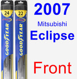 Front Wiper Blade Pack for 2007 Mitsubishi Eclipse - Hybrid