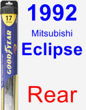 Rear Wiper Blade for 1992 Mitsubishi Eclipse - Hybrid