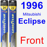 Front Wiper Blade Pack for 1996 Mitsubishi Eclipse - Hybrid