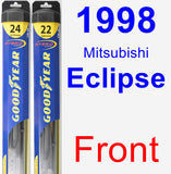 Front Wiper Blade Pack for 1998 Mitsubishi Eclipse - Hybrid