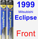 Front Wiper Blade Pack for 1999 Mitsubishi Eclipse - Hybrid