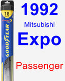 Passenger Wiper Blade for 1992 Mitsubishi Expo - Hybrid