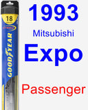 Passenger Wiper Blade for 1993 Mitsubishi Expo - Hybrid