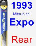 Rear Wiper Blade for 1993 Mitsubishi Expo - Hybrid