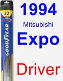 Driver Wiper Blade for 1994 Mitsubishi Expo - Hybrid