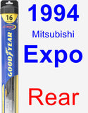 Rear Wiper Blade for 1994 Mitsubishi Expo - Hybrid