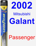 Passenger Wiper Blade for 2002 Mitsubishi Galant - Hybrid