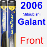 Front Wiper Blade Pack for 2006 Mitsubishi Galant - Hybrid