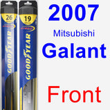 Front Wiper Blade Pack for 2007 Mitsubishi Galant - Hybrid