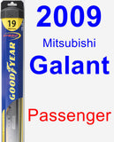 Passenger Wiper Blade for 2009 Mitsubishi Galant - Hybrid