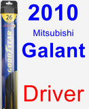 Driver Wiper Blade for 2010 Mitsubishi Galant - Hybrid