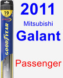 Passenger Wiper Blade for 2011 Mitsubishi Galant - Hybrid