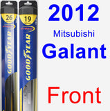 Front Wiper Blade Pack for 2012 Mitsubishi Galant - Hybrid