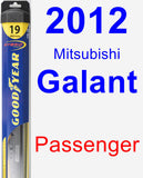 Passenger Wiper Blade for 2012 Mitsubishi Galant - Hybrid